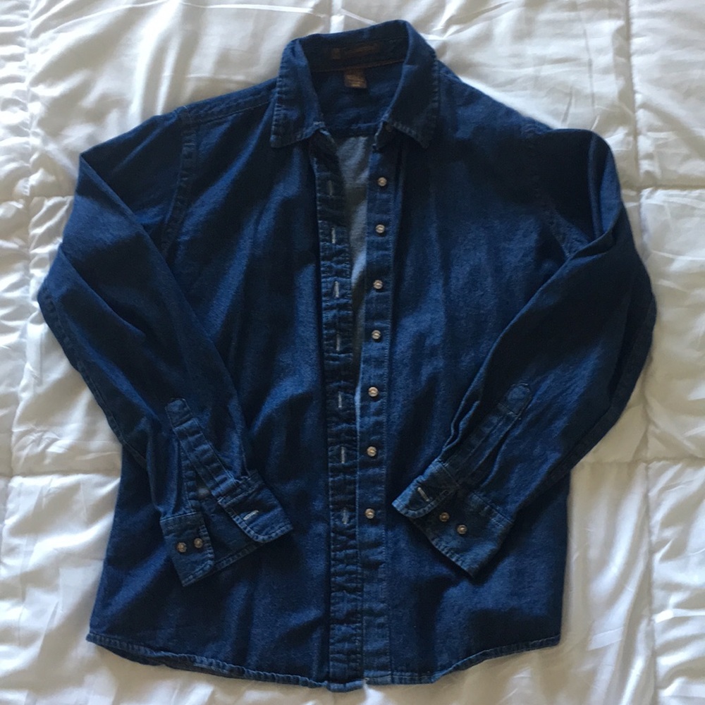 Denim long sleeve top